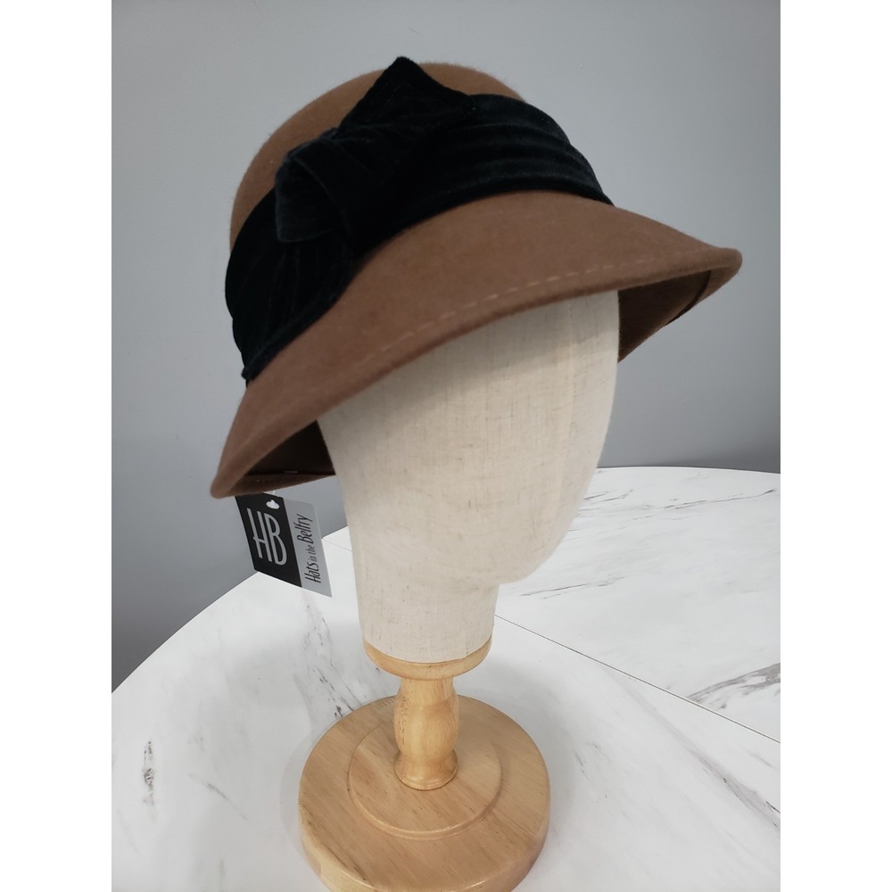 NEW VINTAGE OS Hats in‎ the Belfry Bowler Hat 100% Wool Black Derby Equestrian
